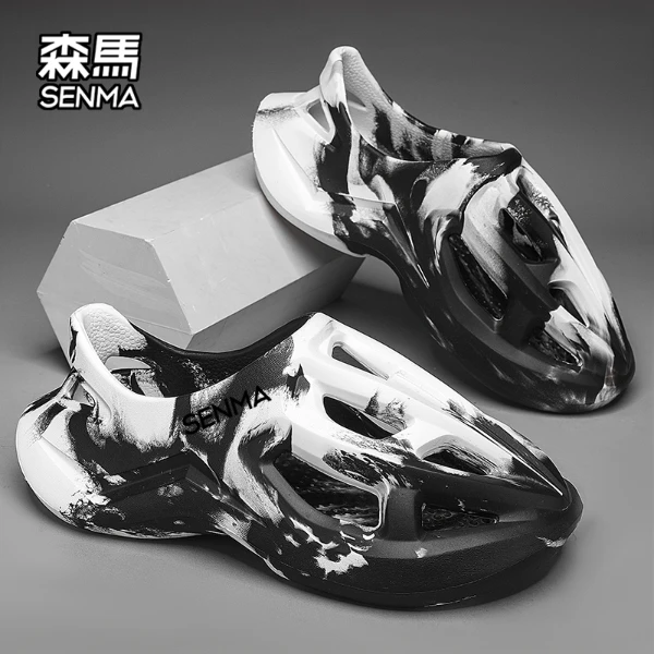 森马夏季洞洞鞋男款外穿踩屎感上班软底防滑包头拖沙滩凉拖鞋