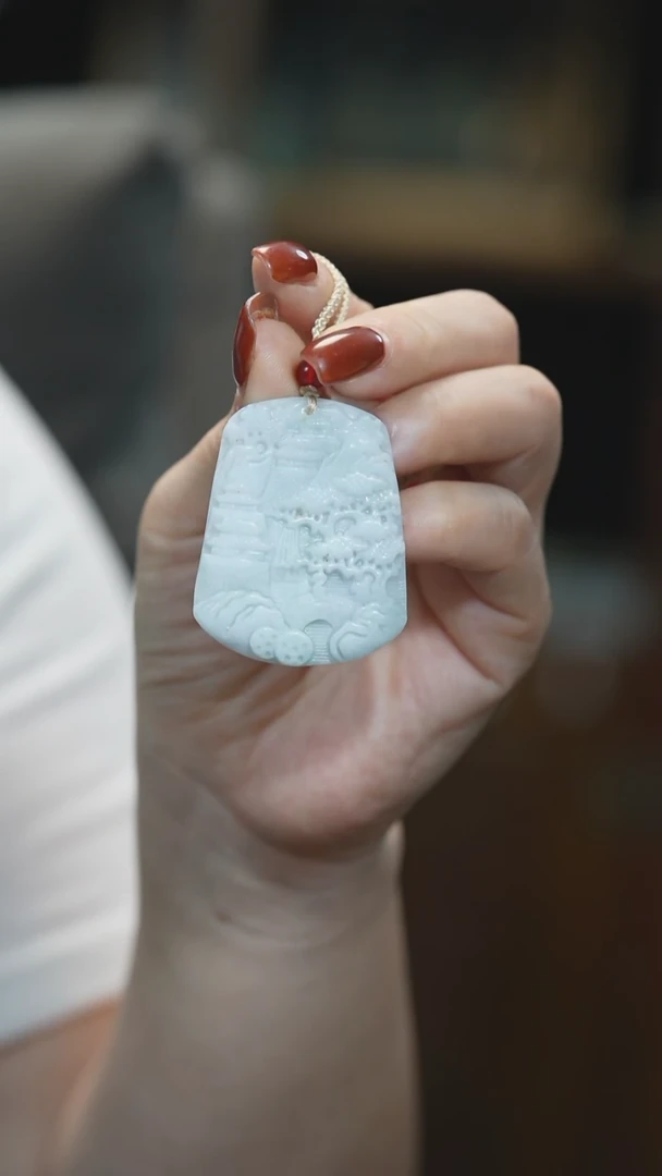 颈饰未镶嵌翡翠山水