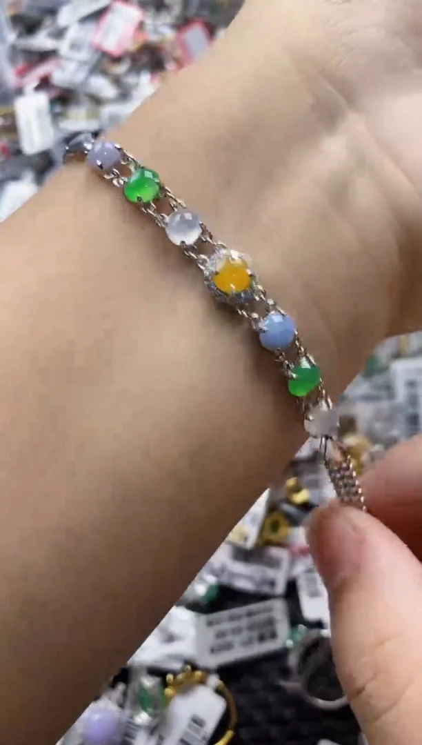 翡翠戒指银S925镶嵌1111---10
