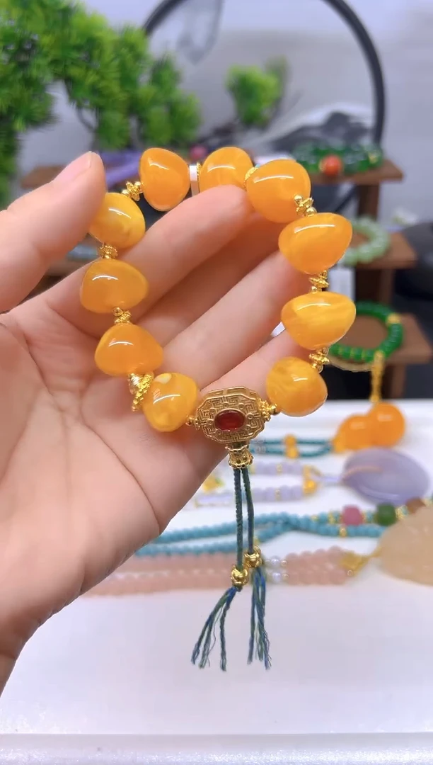 未镶嵌蜜蜡手链S721