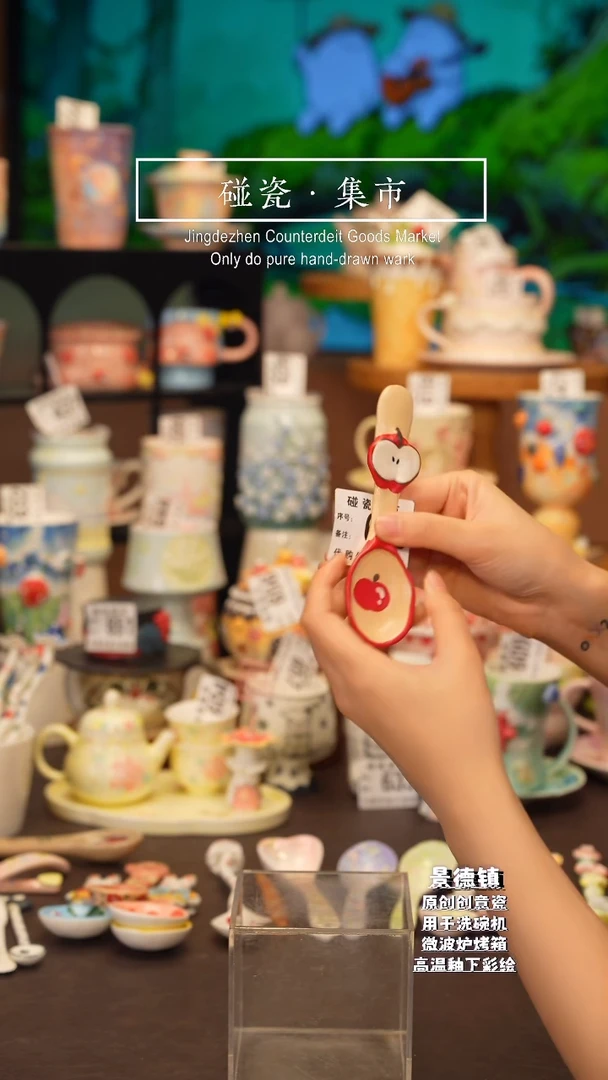 杯子649景德镇陶瓷手工手绘高温釉下彩