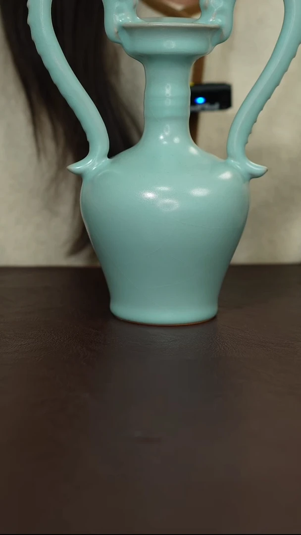 摆件陶原矿原釉汝宋汝瓷 微瑕