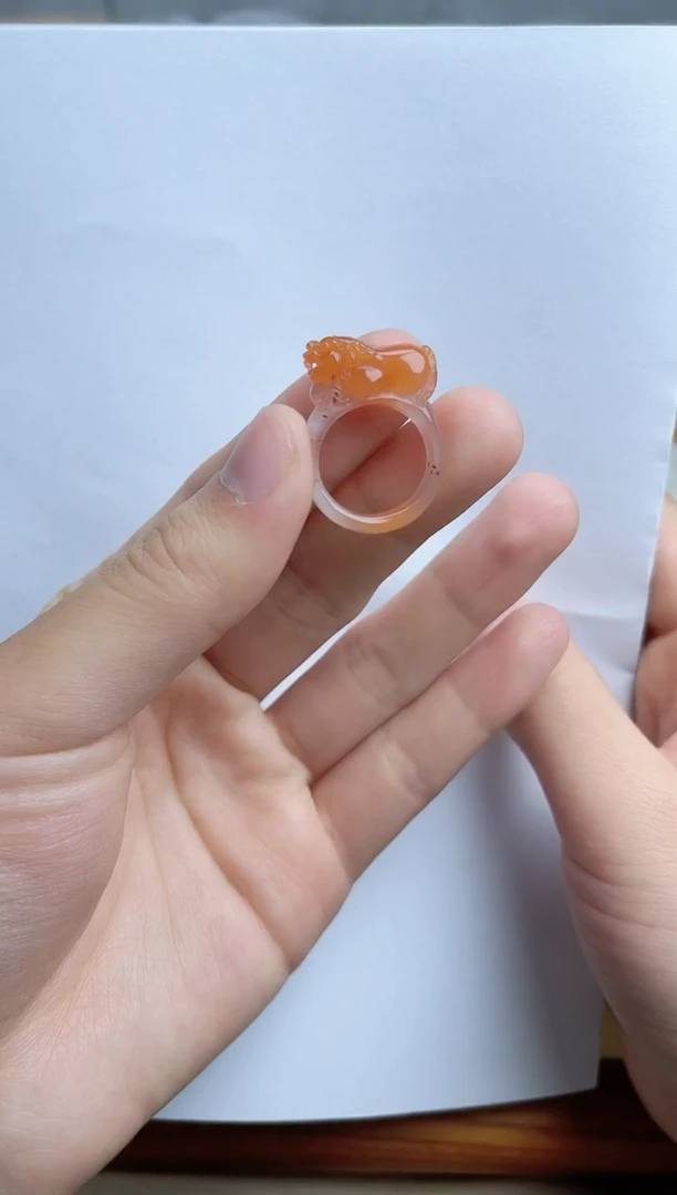 【闪购商品】南红玛瑙戒指未镶嵌貔貅戒指kk