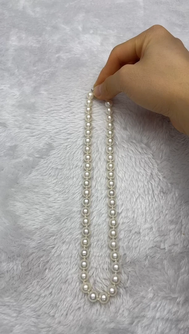 项链银S925镶嵌海水珍珠AK8.5-9mm