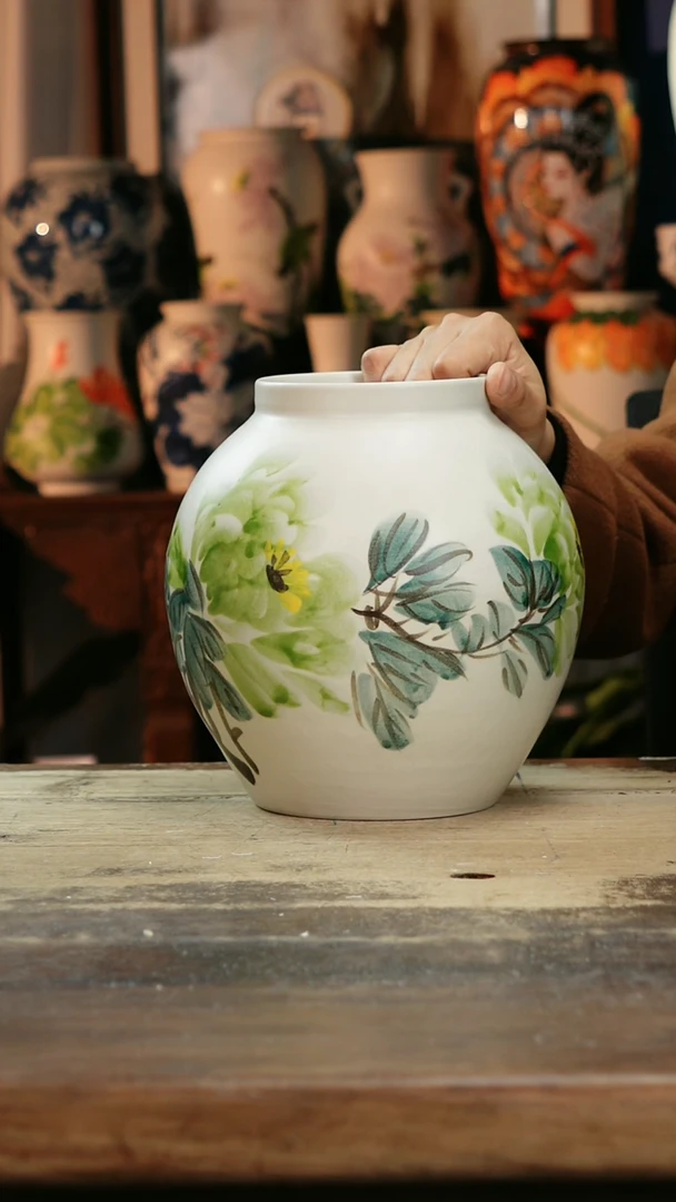 【闪购商品】瓷片景德镇纯手工釉下彩精品花瓶