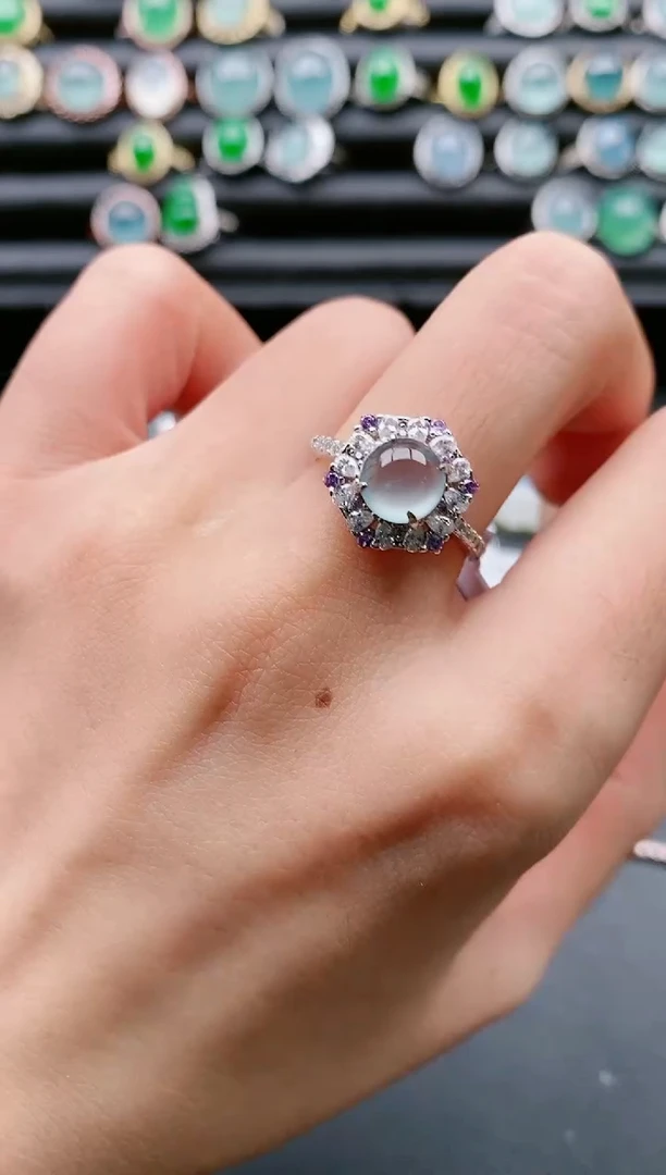 【闪购商品】翡翠戒指银S925镶嵌1111111