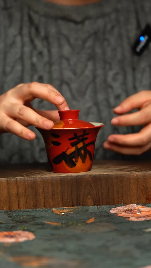 杯釉下彩手工手绘同款陶器