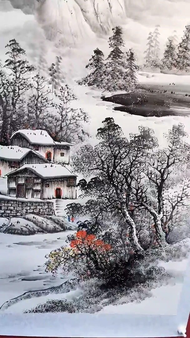 书法朱顺权山水四尺