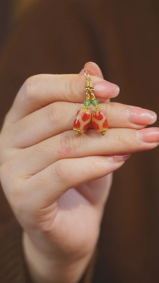 【闪购商品】玛瑙/玉髓耳环未镶嵌多样性发一