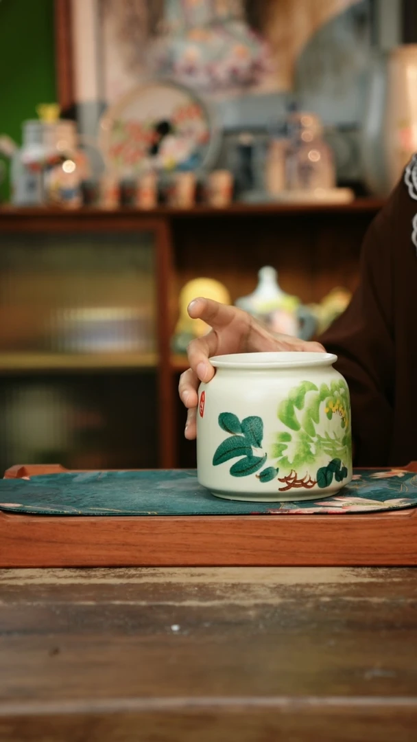 杯景德镇纯手工釉下彩精品茶具水杯