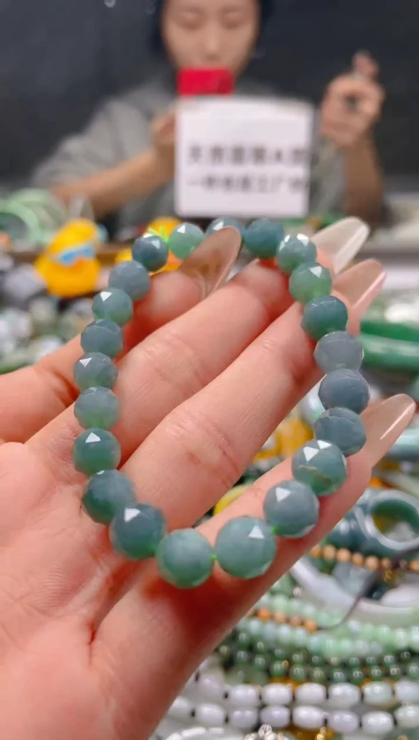 【闪购商品】翡翠颈饰未镶嵌8-9MM/E/翡翠A货一图一物