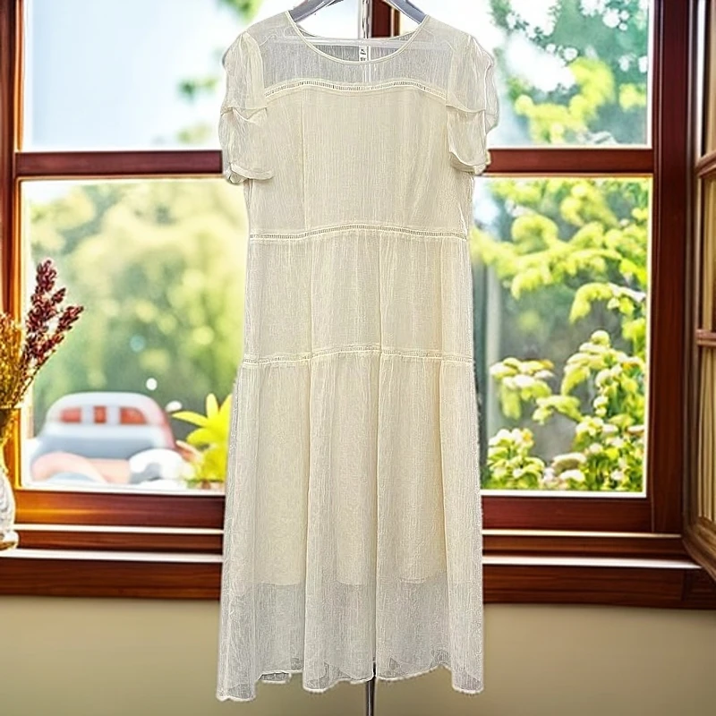 1168【木兮兮专属】2025年夏季新款气质修身显瘦时尚中长款连衣裙