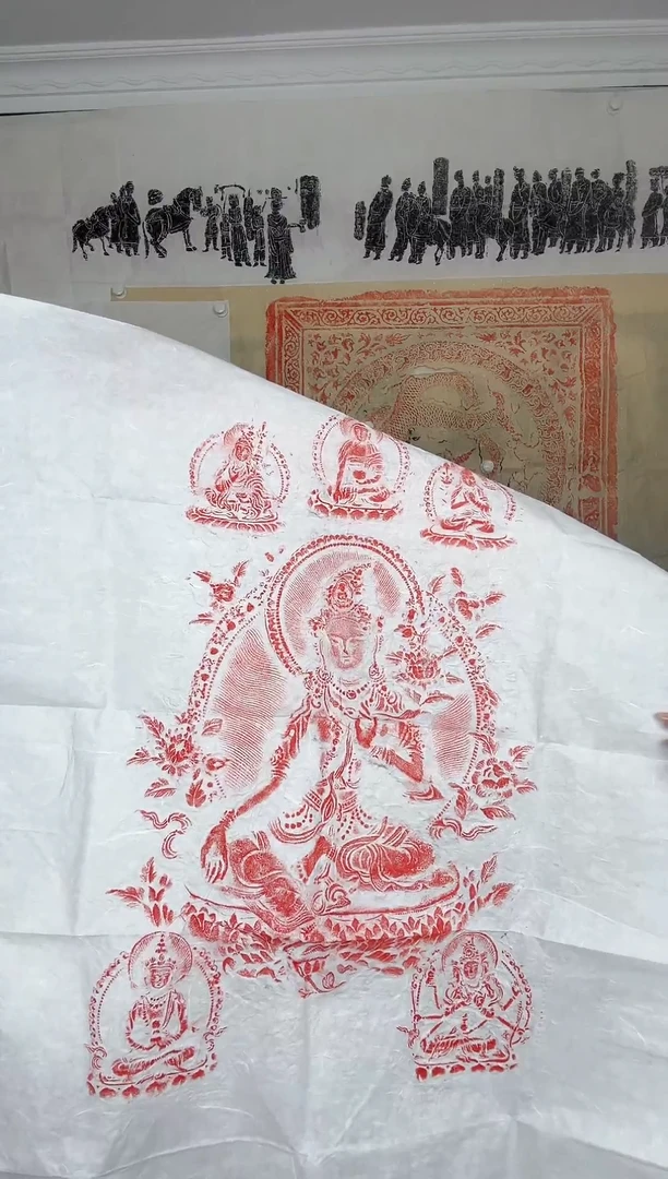 拓片《绿度母》菩萨000000000
