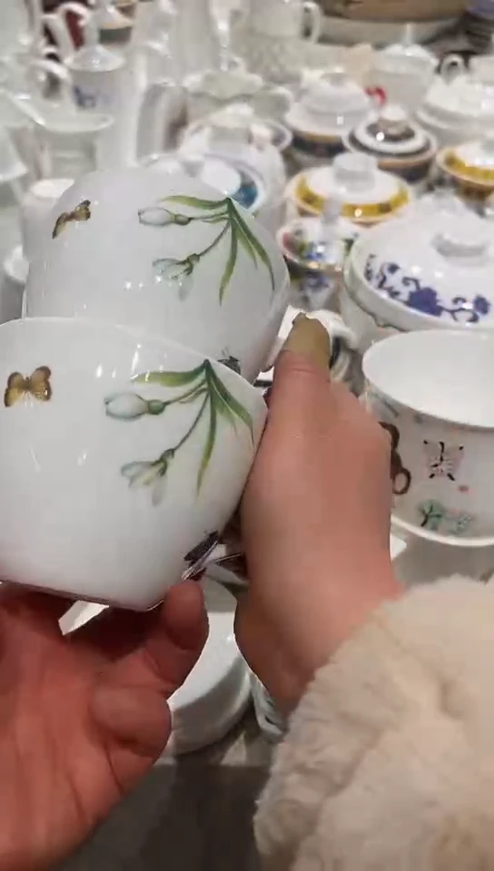 骨瓷2个杯子隆达骨瓷