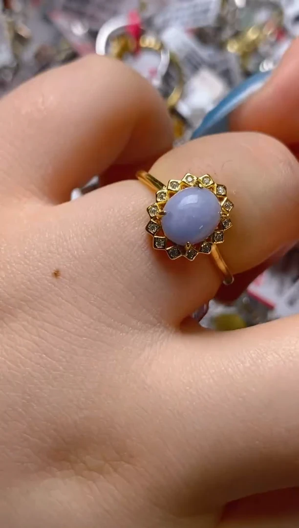 银S925镶嵌戒指翡翠百内无证书