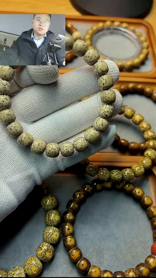 手串星月菩提10*9侧留白石玉料