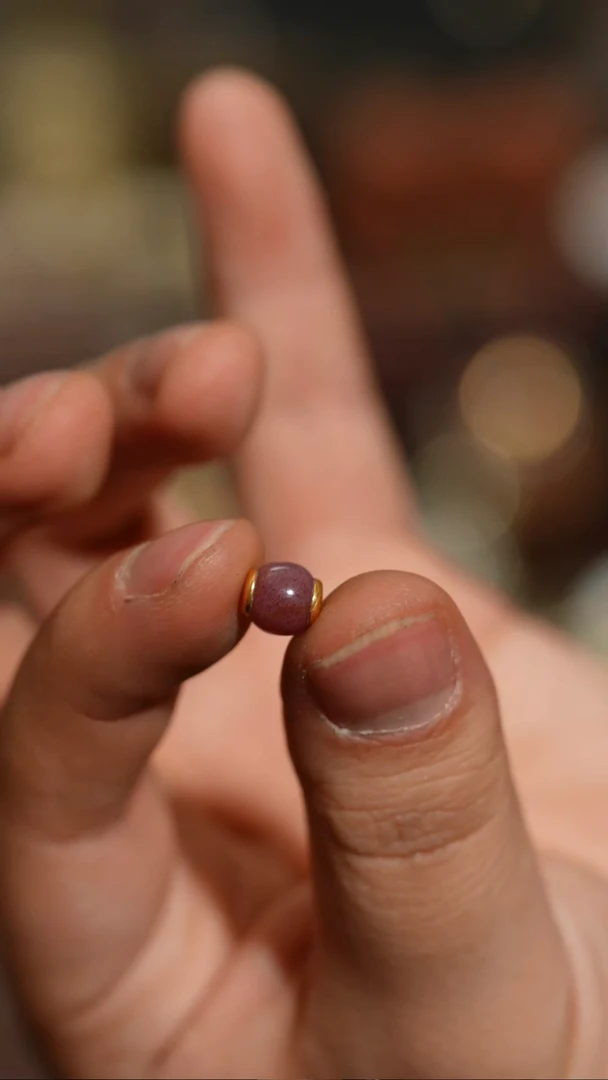 手串柏香籽/百香籽8mm金镶嵌天然珠