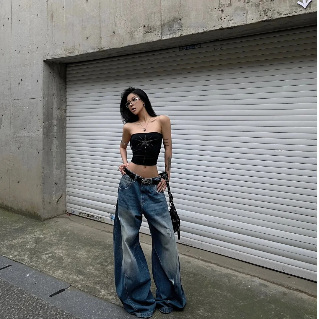 2025夏季新款时尚打底抹胸上衣气质显瘦洋气休闲百搭性感辣妹上衣