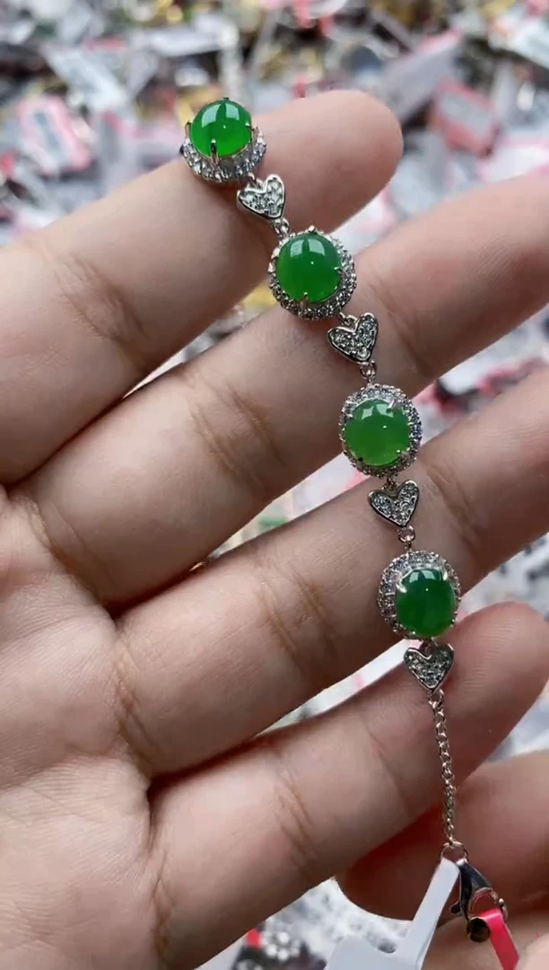 翡翠银S925镶嵌戒指111111---2