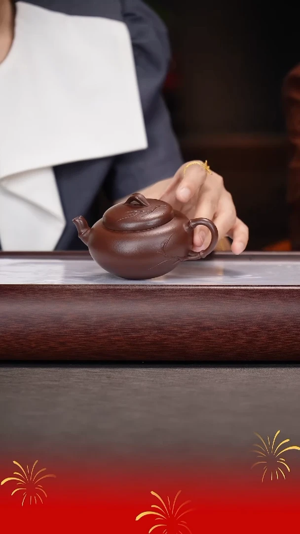 茶壶紫砂顾燕梅/老紫泥/圆竹/180c