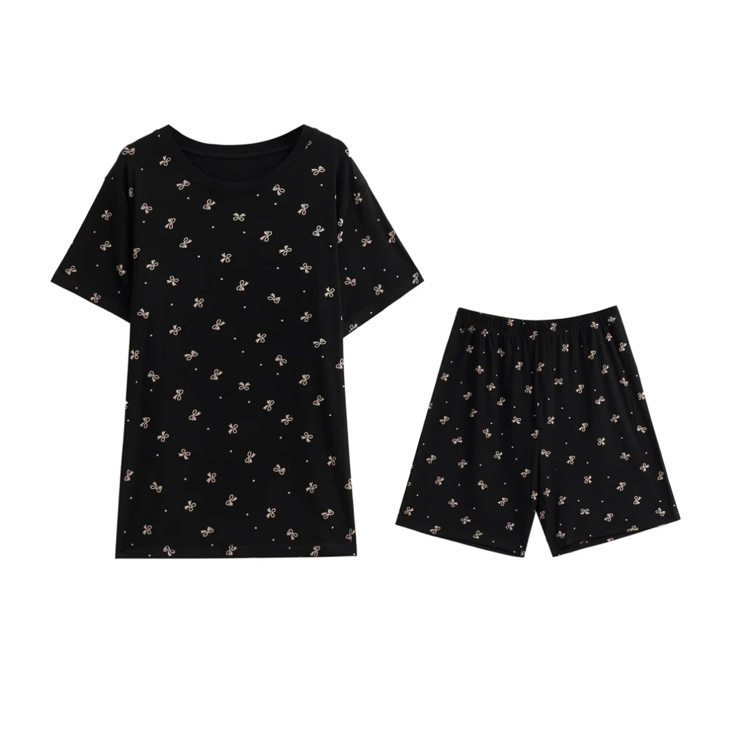 【主播自留款】轻奢时尚短袖短裤家居服套装Z312