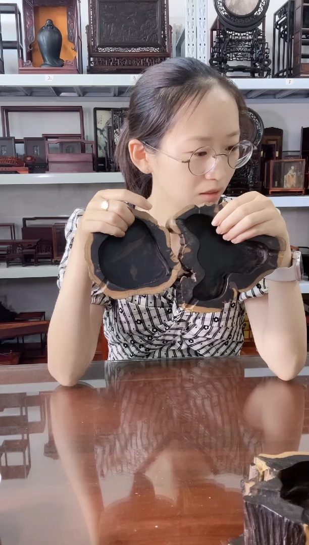 东非黑黄檀（紫光檀）随行烟灰缸有瑕疵    2个40