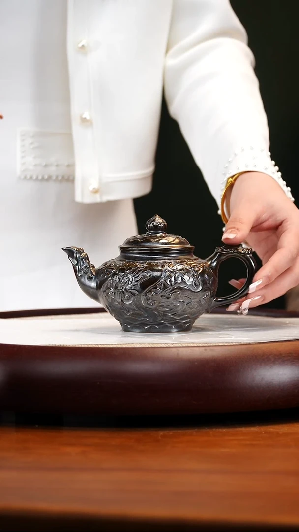 PHJ13大红袍柴烧笑樱260cc浮雕