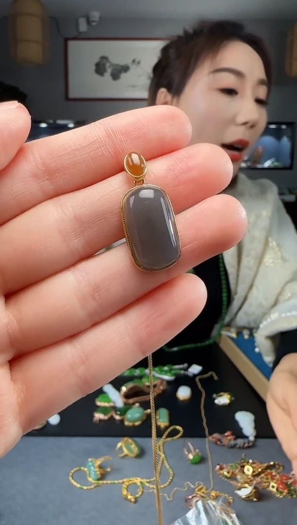 【闪购商品】和田玉吊坠(不含链)银S925镶嵌1