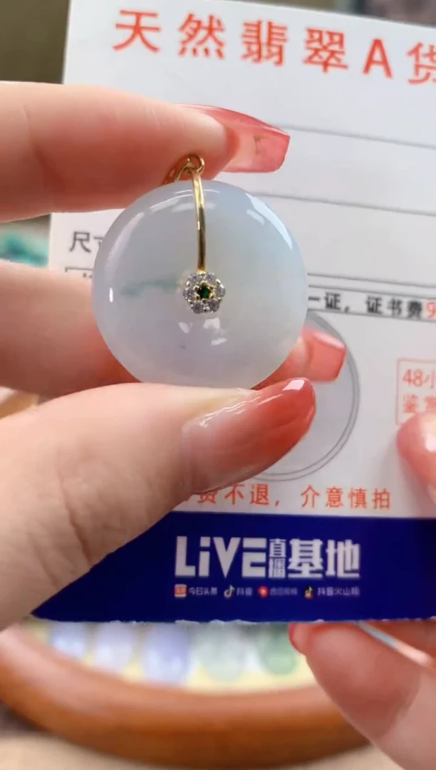 颈饰未镶嵌翡翠天然A货翡翠挂件