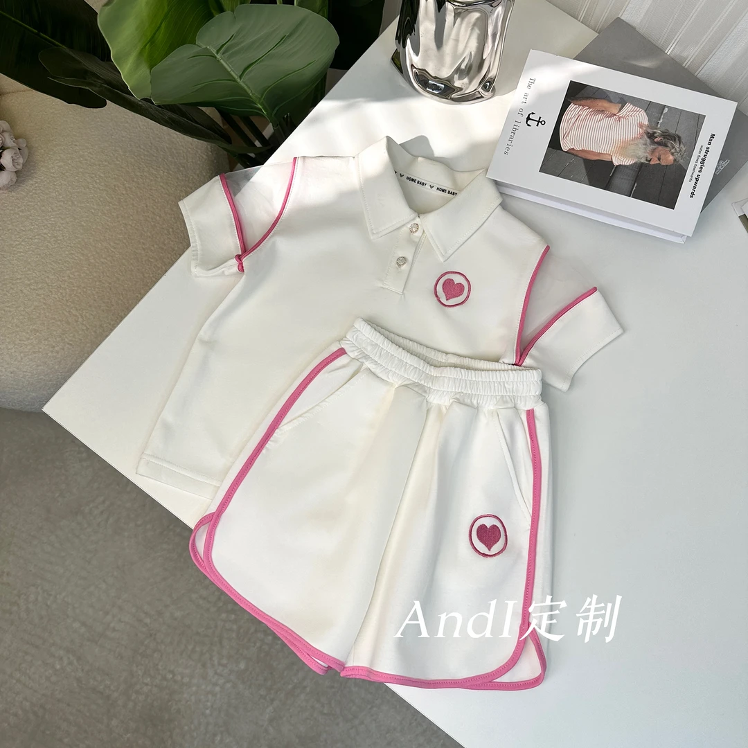 〖合作款〗订制夏季韩版潮流中大童短袖套装918