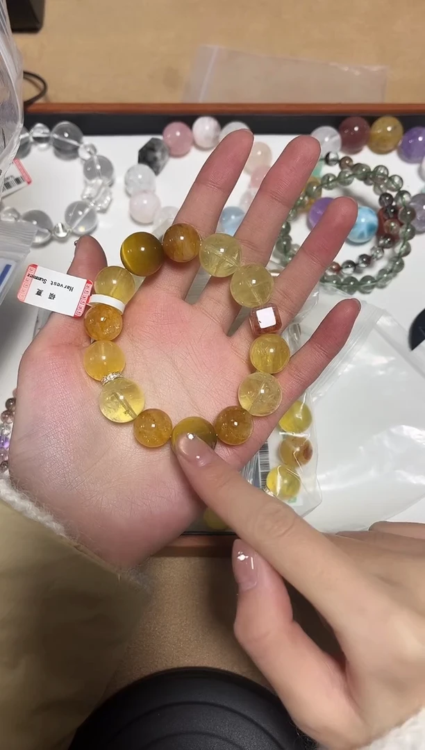 未镶嵌手链水晶13-61黄水晶设计款手链