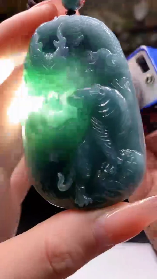 【闪购商品】定制翡翠未镶嵌1076ry-毛货挂件