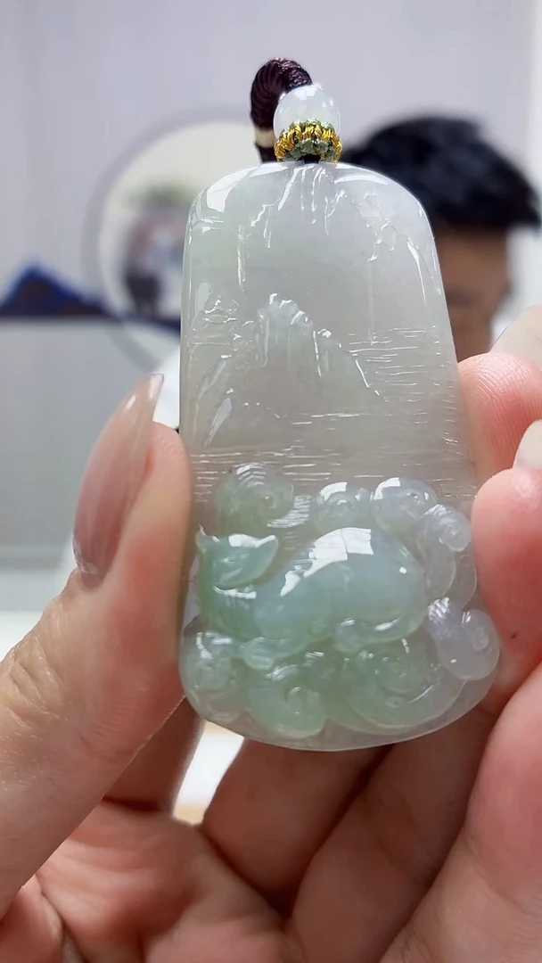 未镶嵌定制翡翠5028MM-毛货挂件39