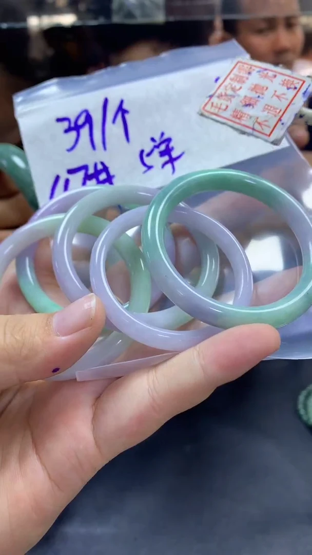 定制翡翠未镶嵌全6童镯#39元多样性拍一发一毛货需抛光