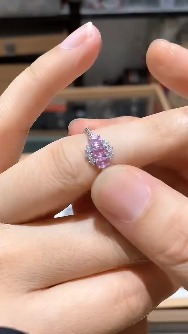 【闪购商品】蓝宝石戒指银S925镶嵌戒指