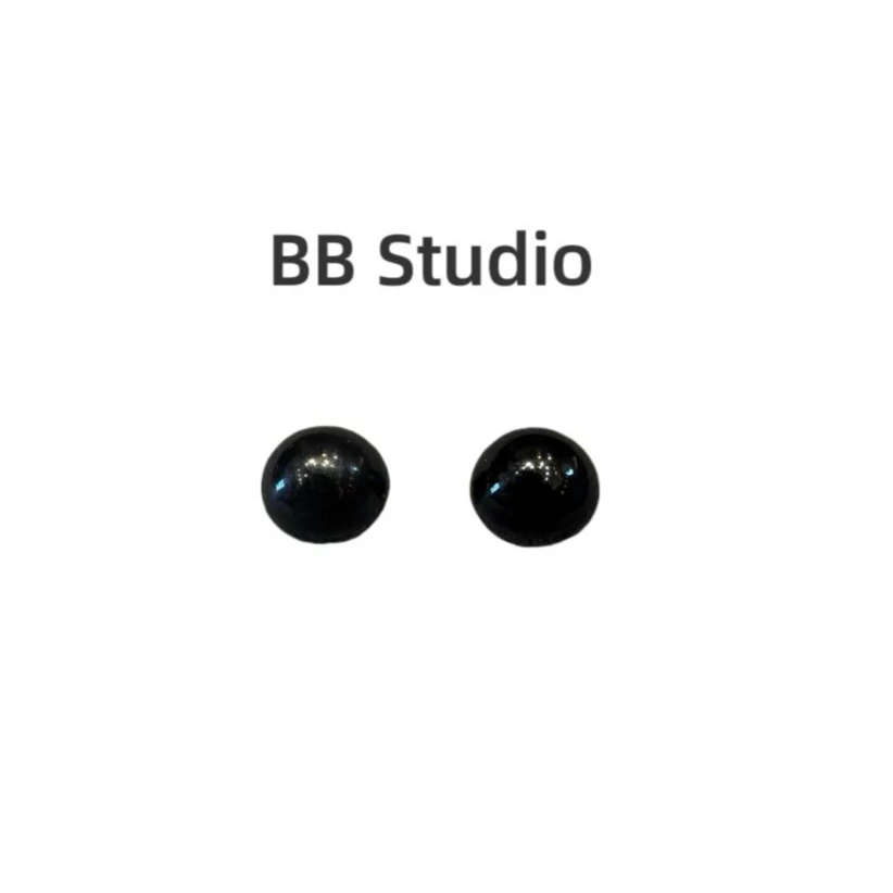 非金属树脂耳饰 树脂（非金银饰品）耳饰【BM】三色黑色珠子耳钉