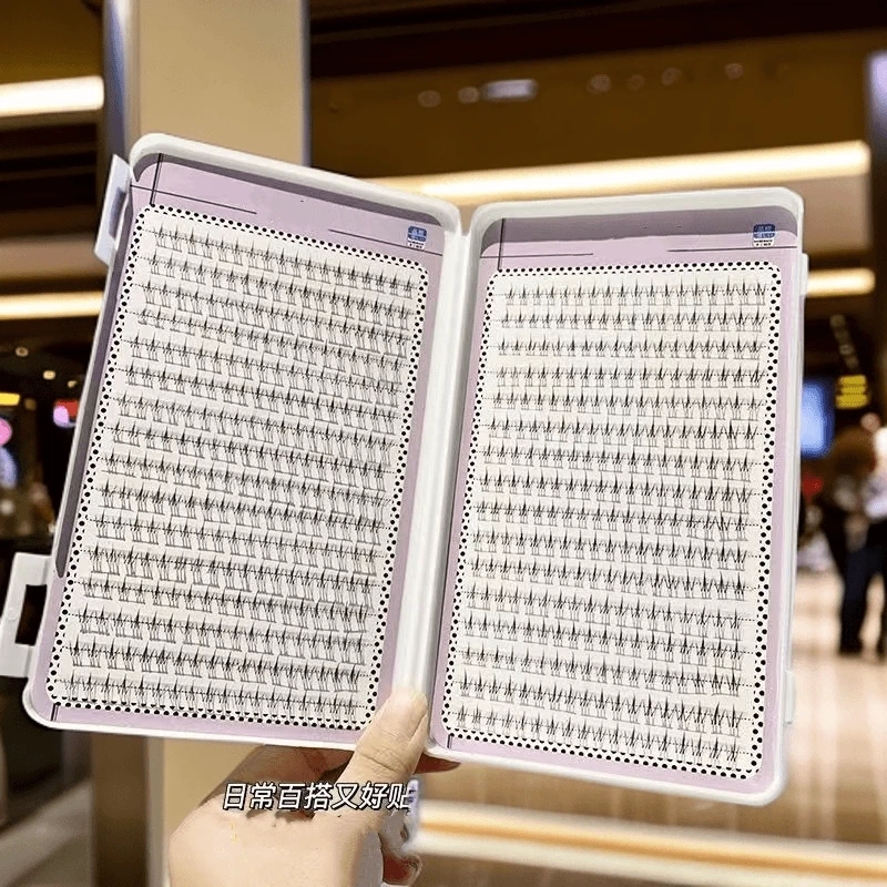 小火苗下睫毛新手仿真分段式假眼睫毛自嫁接漫画眼睫毛透明梗韩系