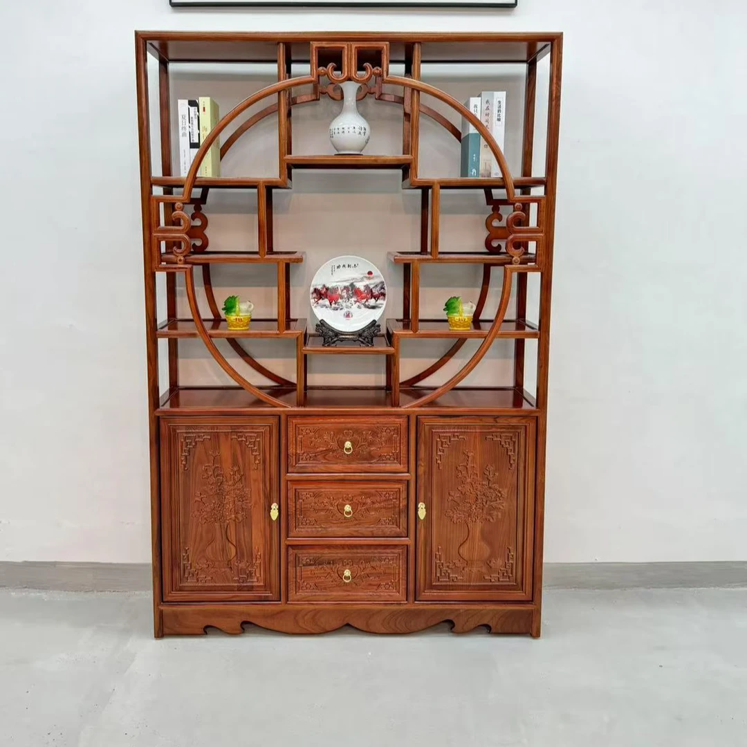 （宝木）1.3米多宝阁博古架展示架置物架，榫卯结构仿古，明清古典