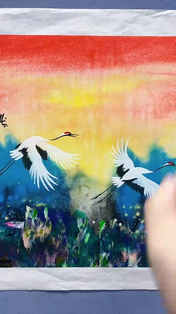 【闪购商品】绘画赵燮绘画2.2平尺仙鹤