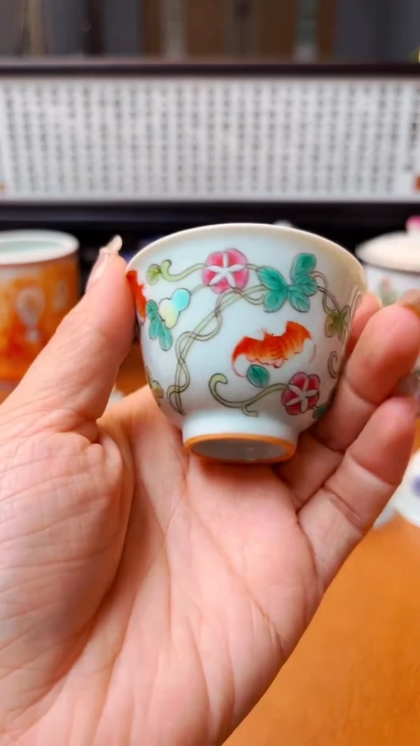 仿玩玉款牵牛花杯