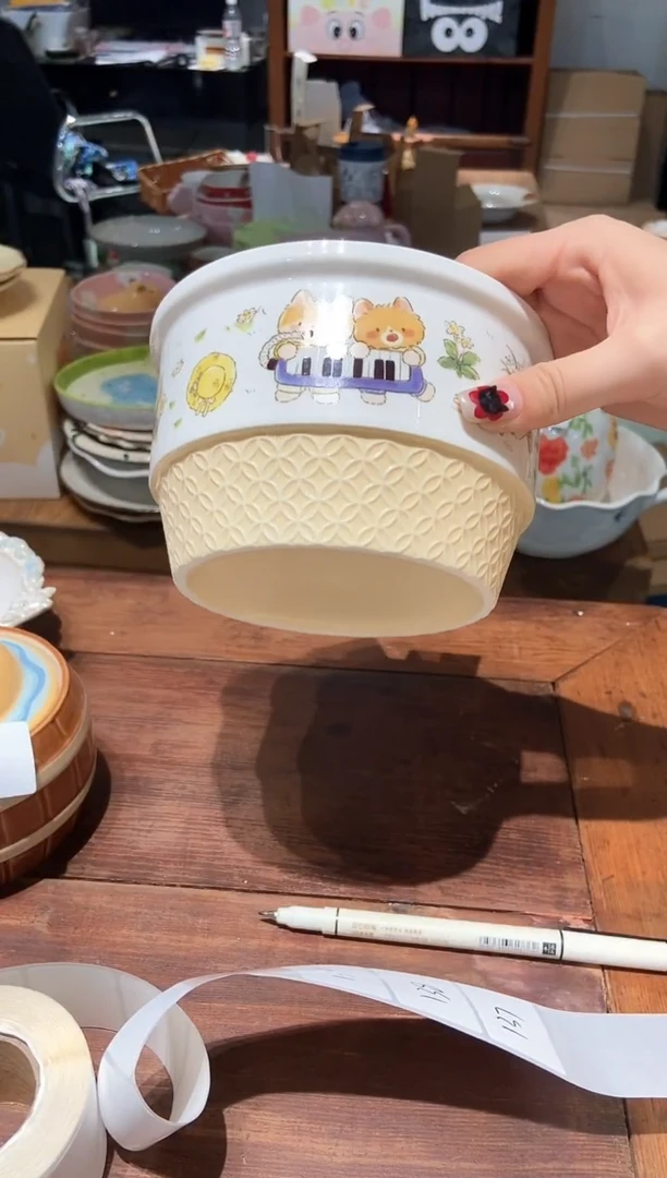 瓷125 铜钱小猫 瑕疵