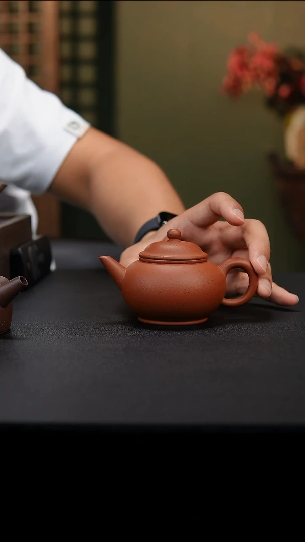茶壶紫砂K*紫砂壶黄龙山朱泥水平