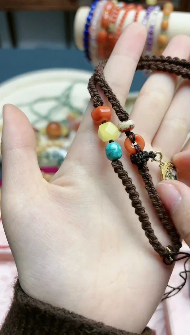 【闪购商品】蜜蜡裸石未镶嵌蜜蜡多宝挂绳*1 YX