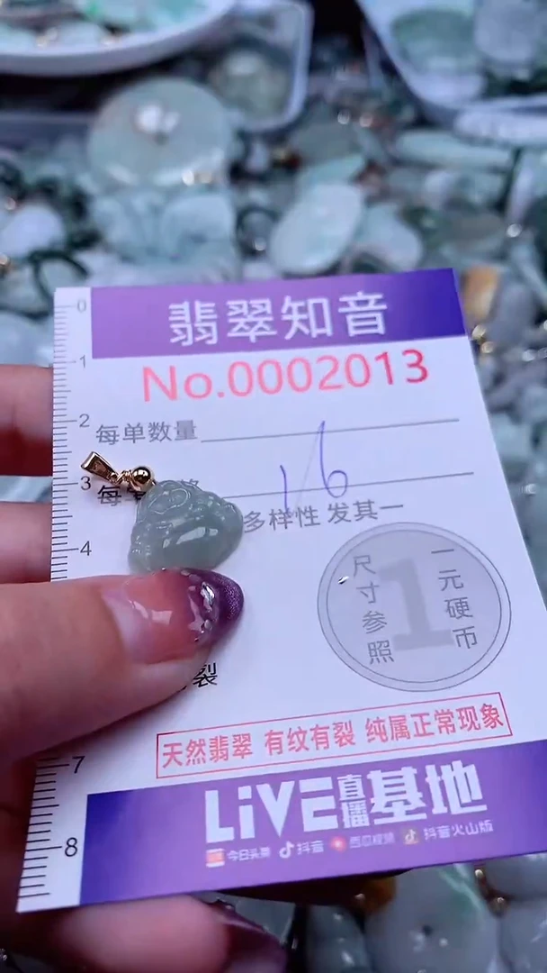 翡翠未镶嵌吊坠(不含链)2013