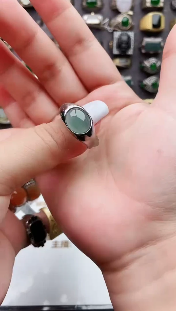未镶嵌戒指翡翠天然翡翠男戒