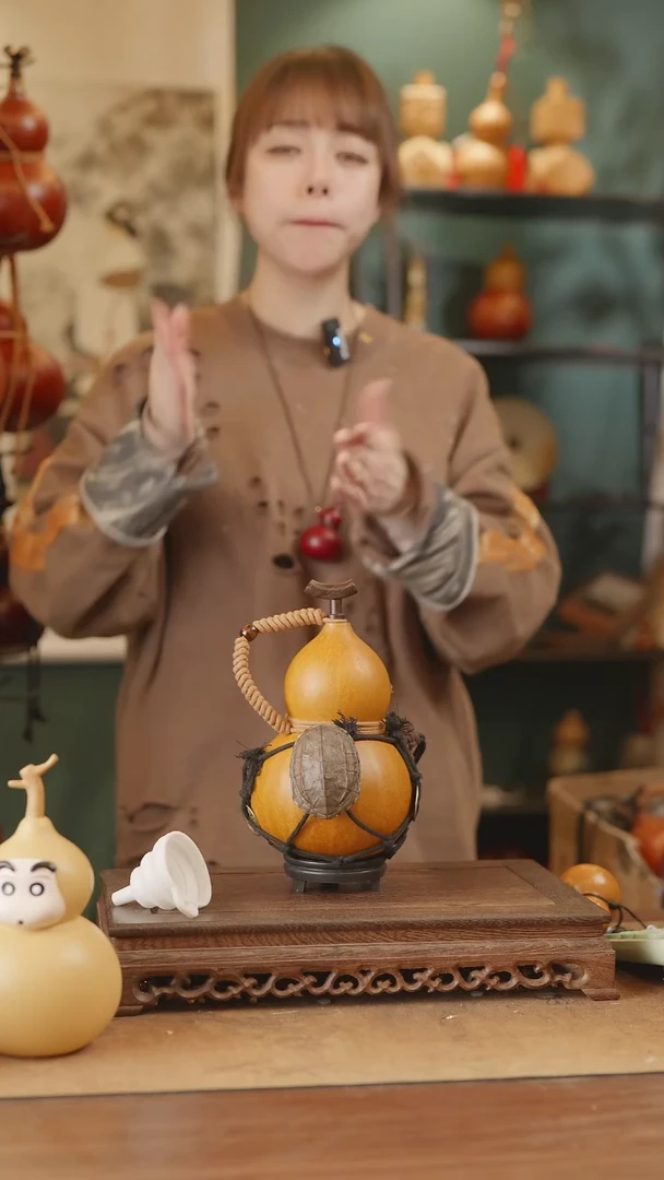 【闪购商品】152号精品天然大漆工艺防渗内胆酒葫芦~