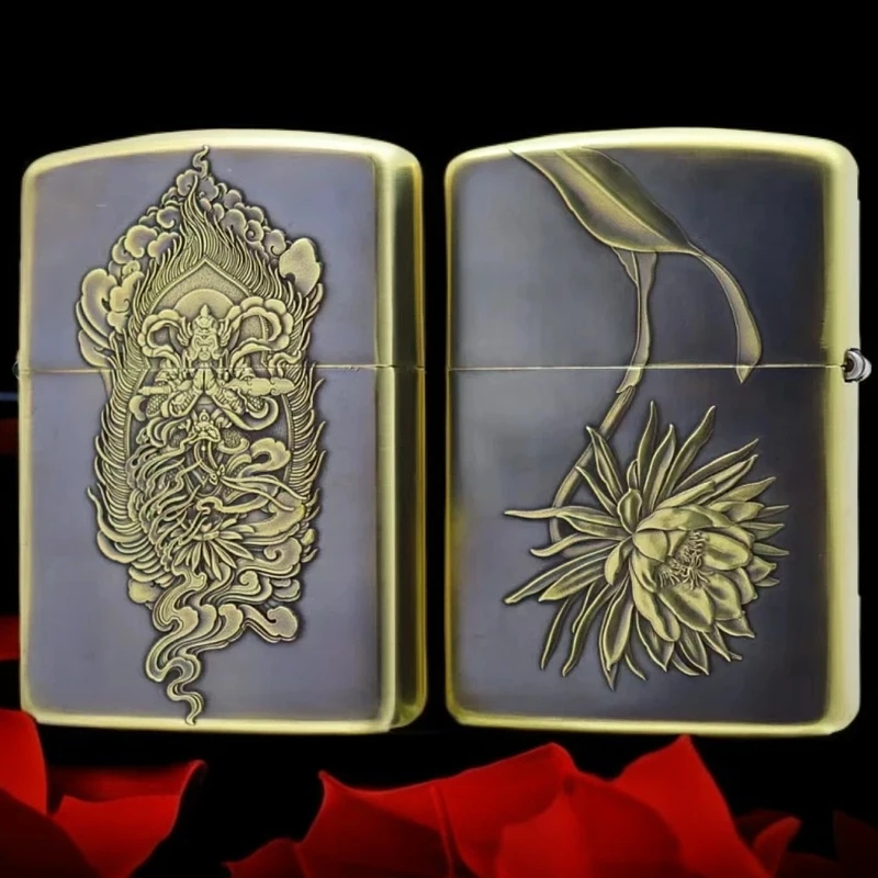 ZIPPO 鬼王 昙花韦陀 168盔甲煤油打火机 送礼物 DY9912FD