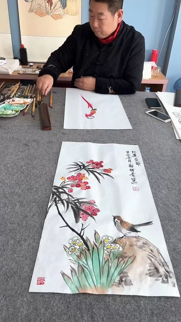 【闪购商品】国画鸿运当头、、手绘