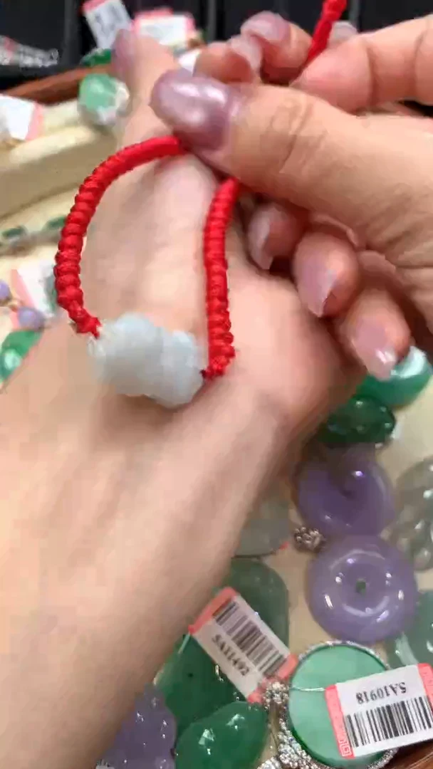 【闪购商品】翡翠手绳未镶嵌天然缅甸A货有棉正常没运费险