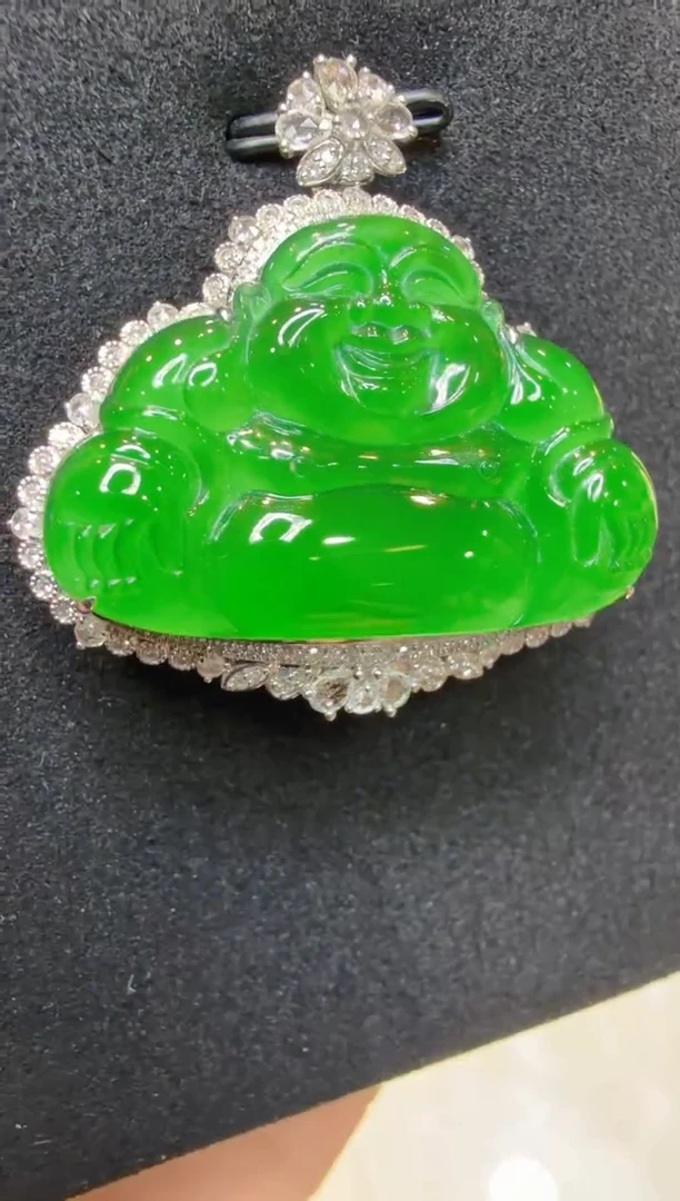 吊坠(不含链)18K金镶嵌翡翠多样性团购发一件